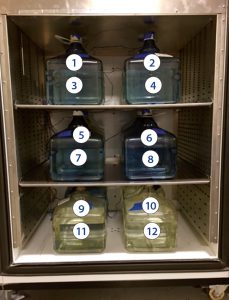 Photo 4: Standard 12-bottle positions in chamber