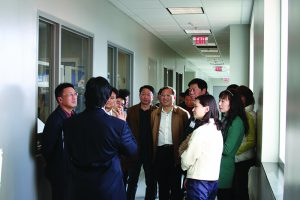 Members of the China SFDA tour the BTEC facility on Feb. 23, 2011.