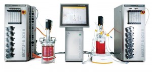 Photo 2: The BIOSTAT B-DCU II system is designed for advanced process optimization and characterization and is available with working volumes of 0.5–10 L; it features independent process control for up to six culture vessels