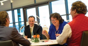 Left to right: Stefan Schlack (senior vice president of marketing and product management, Sartorius Stedim Biotech), Brian Caine (publisher of BioProcess International), S. Anne Montgomery (editor in chief of BioProcess International), and Reinhardt Vogt (executive vice president of marketing, sales, and services, administrative board member of Sartorius Stedim Biotech).