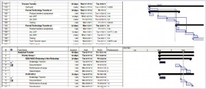 Figure 5: Technology transfer plan (e.g., Gantt chart)