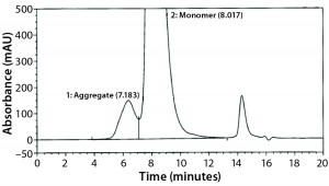 Figure 3: Magnified size-exclusion chromatogram